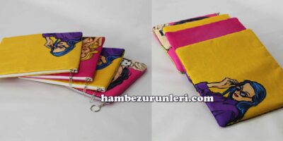 Toptan Baskılı Ham bez Kadife Cüzdanlar